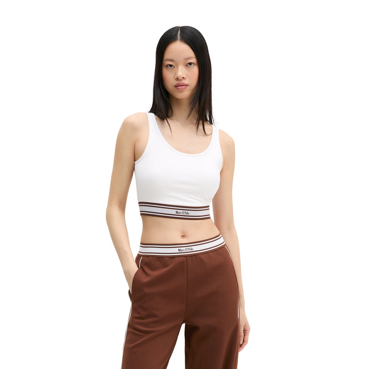 MOP Club '67 Bralette Athletics en jersey stretch blanc, MARC O'POLO
