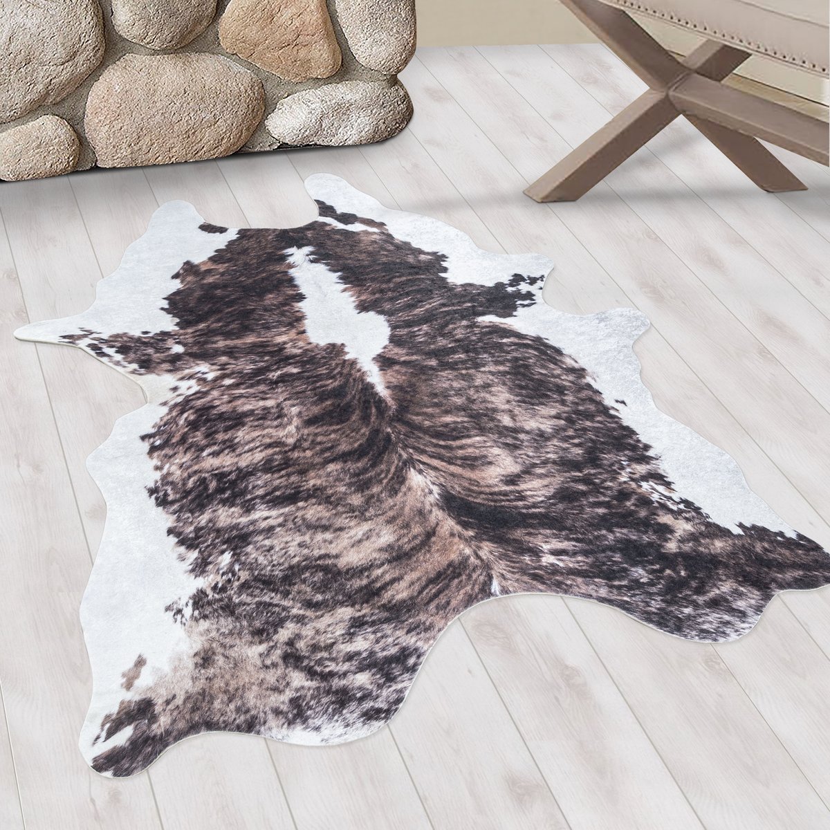 Tapis imitation peau de bête ETOSHA marron, NAZAR RUGS