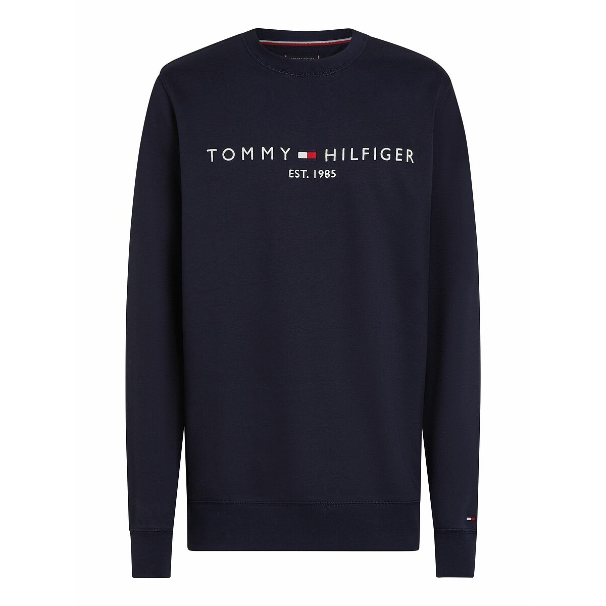 Sweat en molleton Flex à logo brodé bleu marine, TOMMY HILFIGER