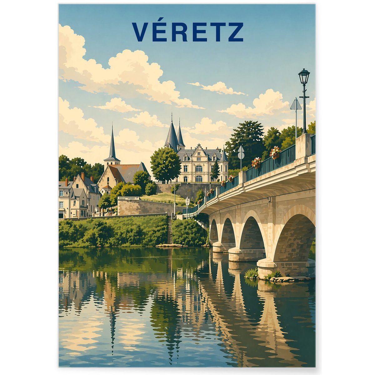 Affiche Véretz blanc, L'AFFICHERIE