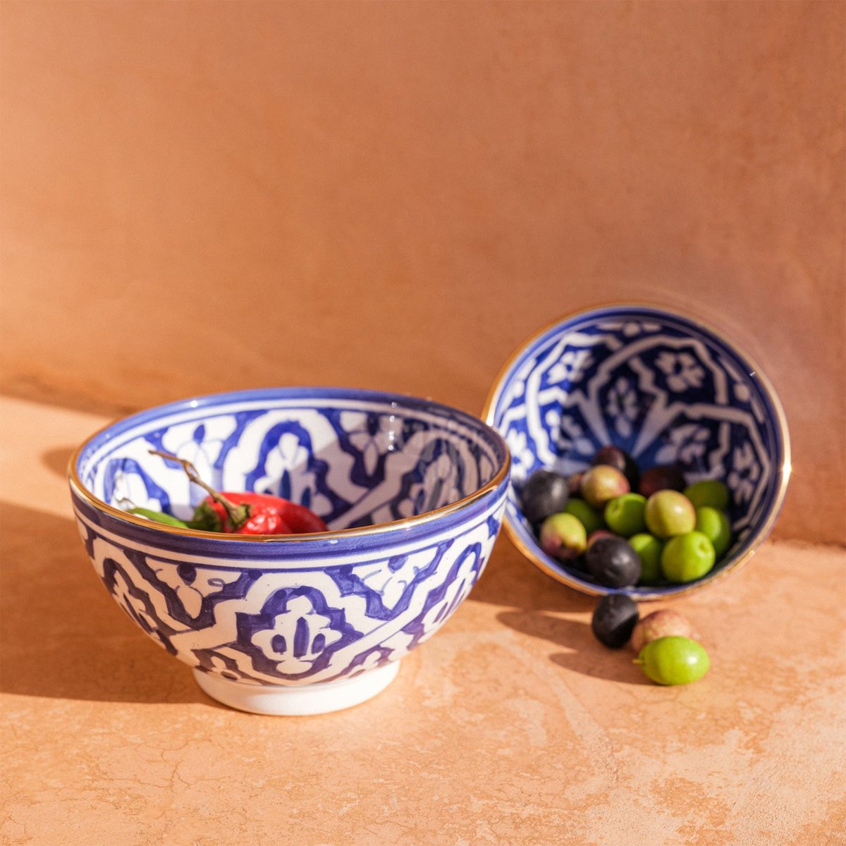 Bol rond FASSIA bleu majorelle, CHABI CHIC