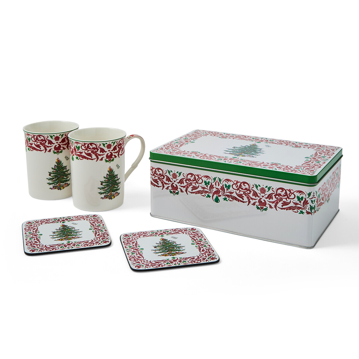 5-Piece Christmas Tree Mug & Tin Gift Set multi-coloured, SPODE