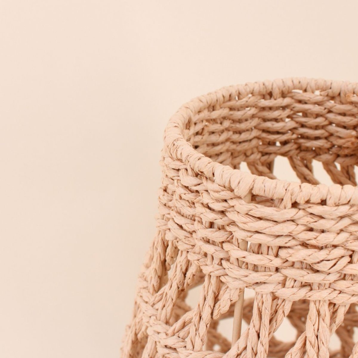 Lanterne en corde 37cm beige, ORNAMI