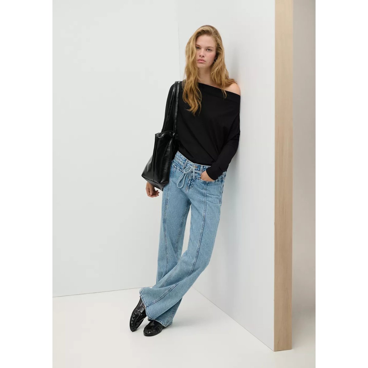 T-shirt manches chauve-souris noir, MANGO TEEN