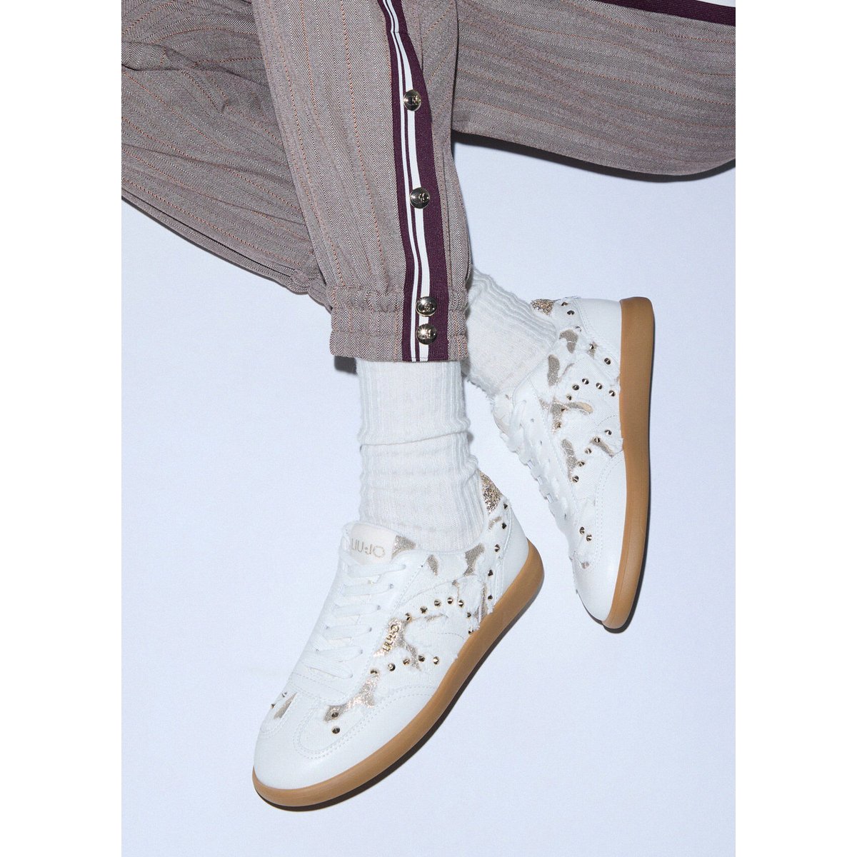 Sneakers avec clous blanc lait, LIU JO