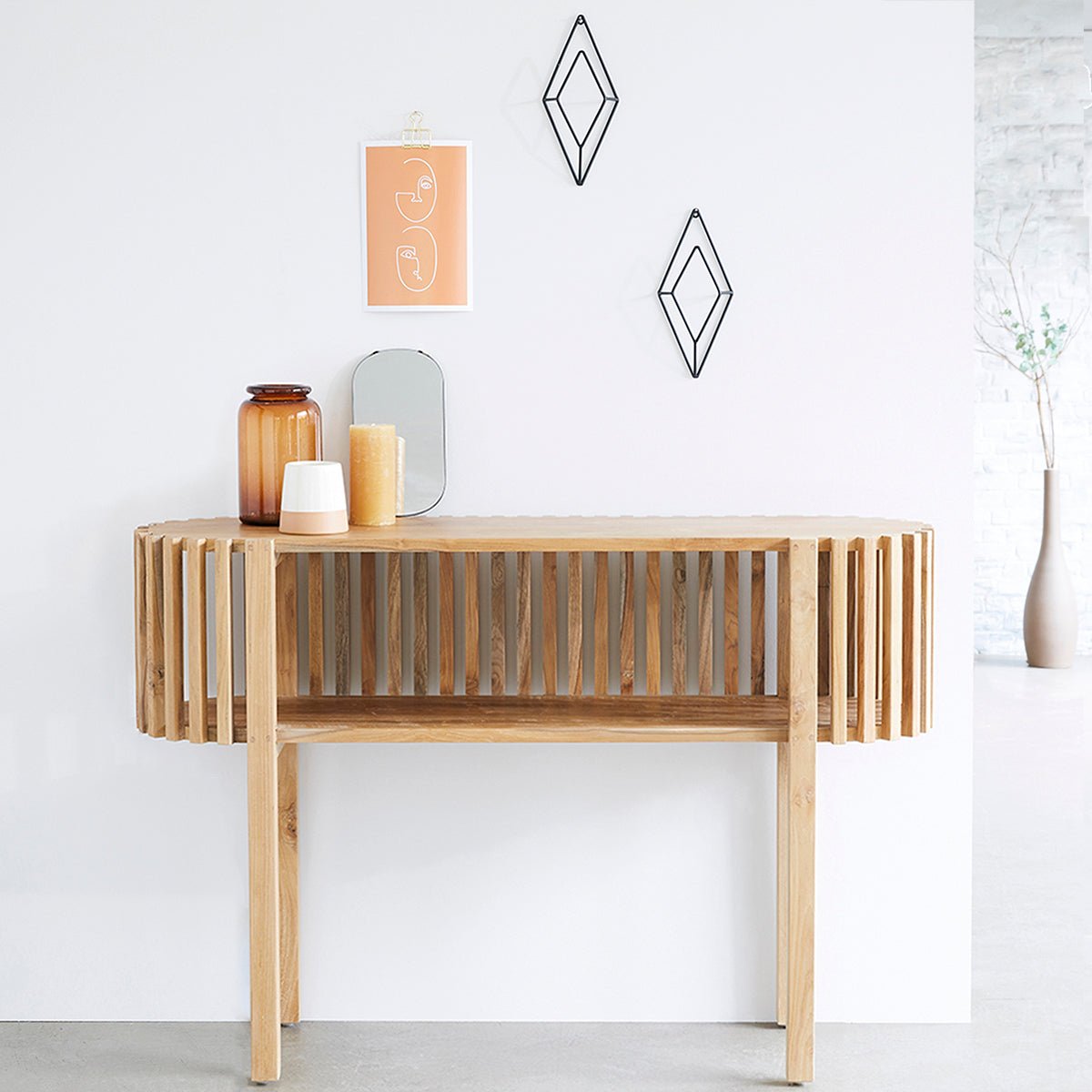 Console en teck massif 120 cm  VICTORIA naturel, BERAH GETAH