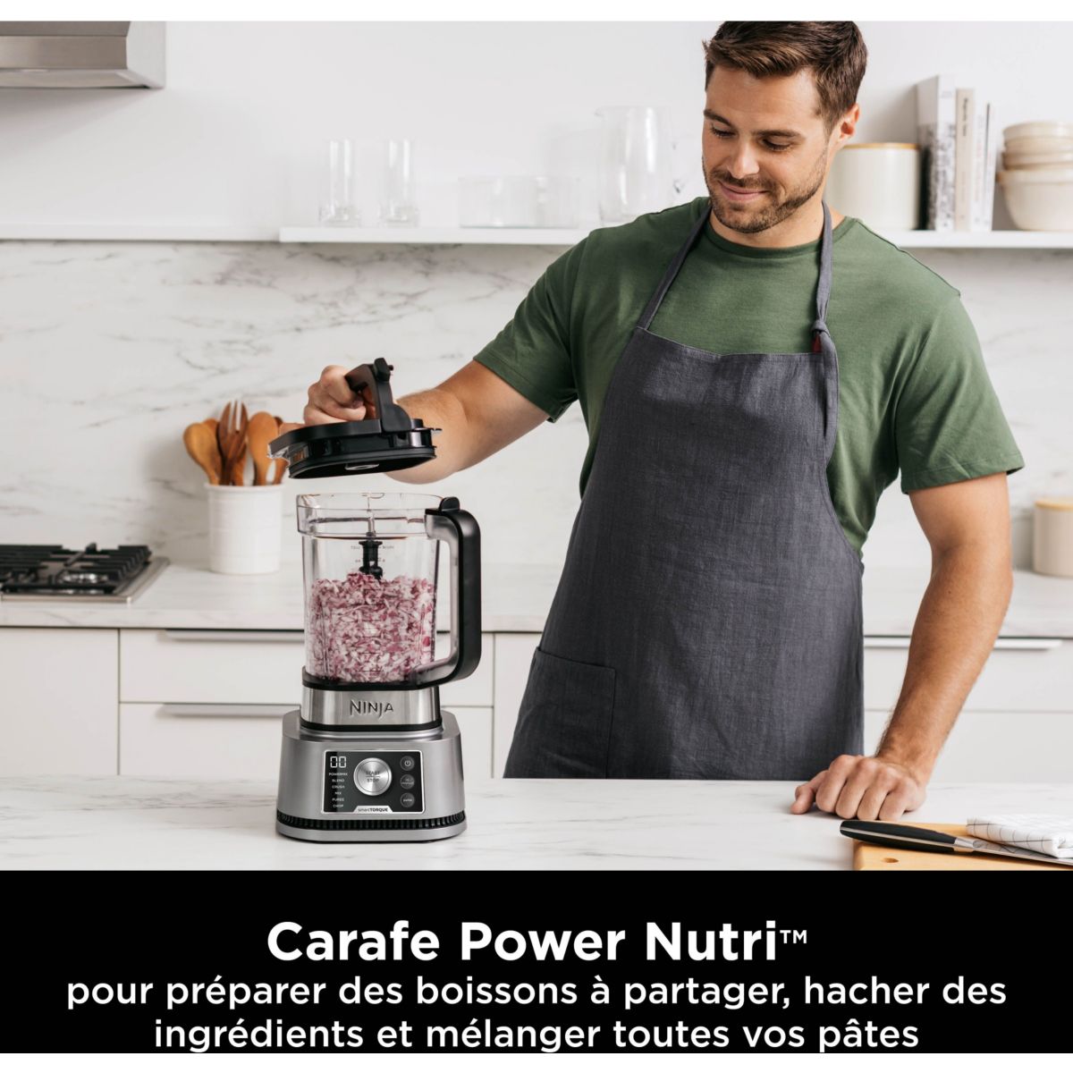 Blender Foodi Power Nutri 3-en-1 CB350EU chromã©, NINJA