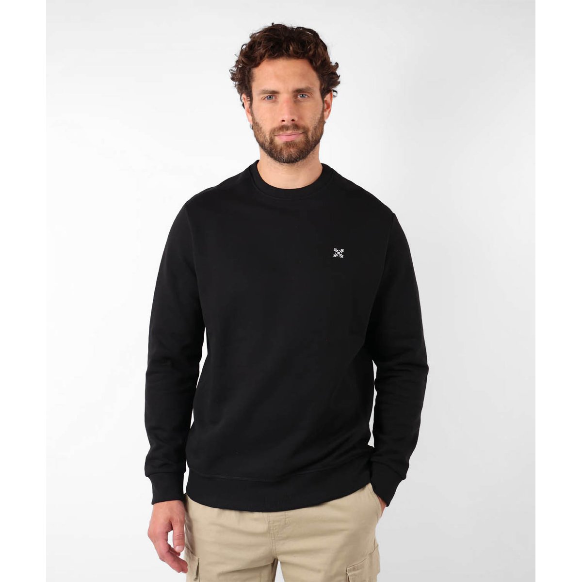 Sweat col rond essentiel SOUET noir, OXBOW