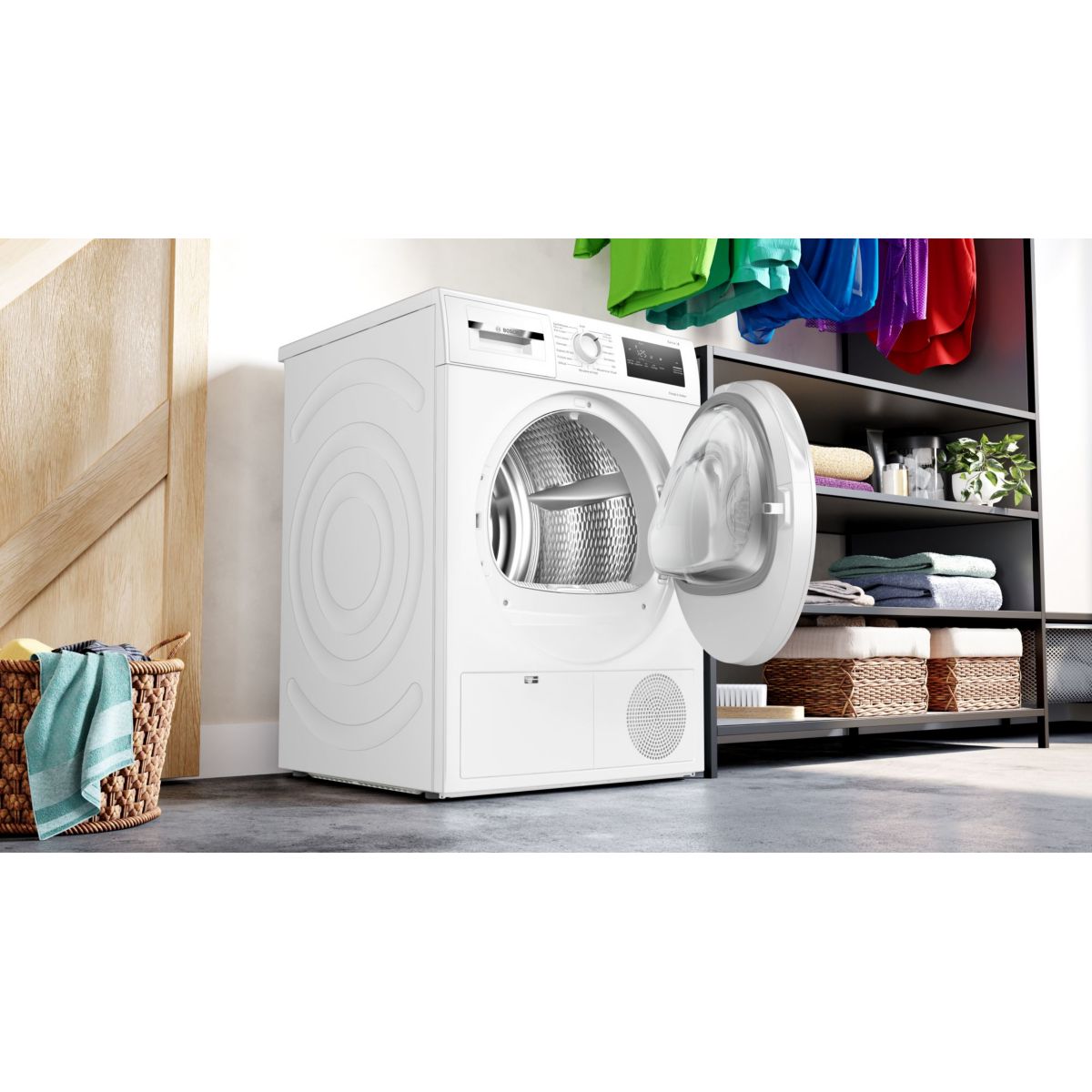 Sèche linge pompe à chaleur WTH8300DFR, Série 4, Express 40 min blanc, BOSCH