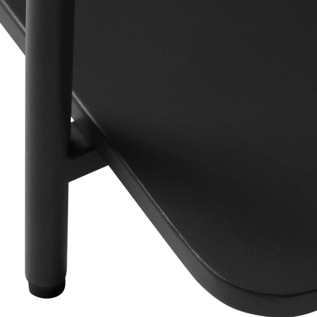 Table d'appoint carrée 2 plateaux en métal - SARANDA noir, DRAWER