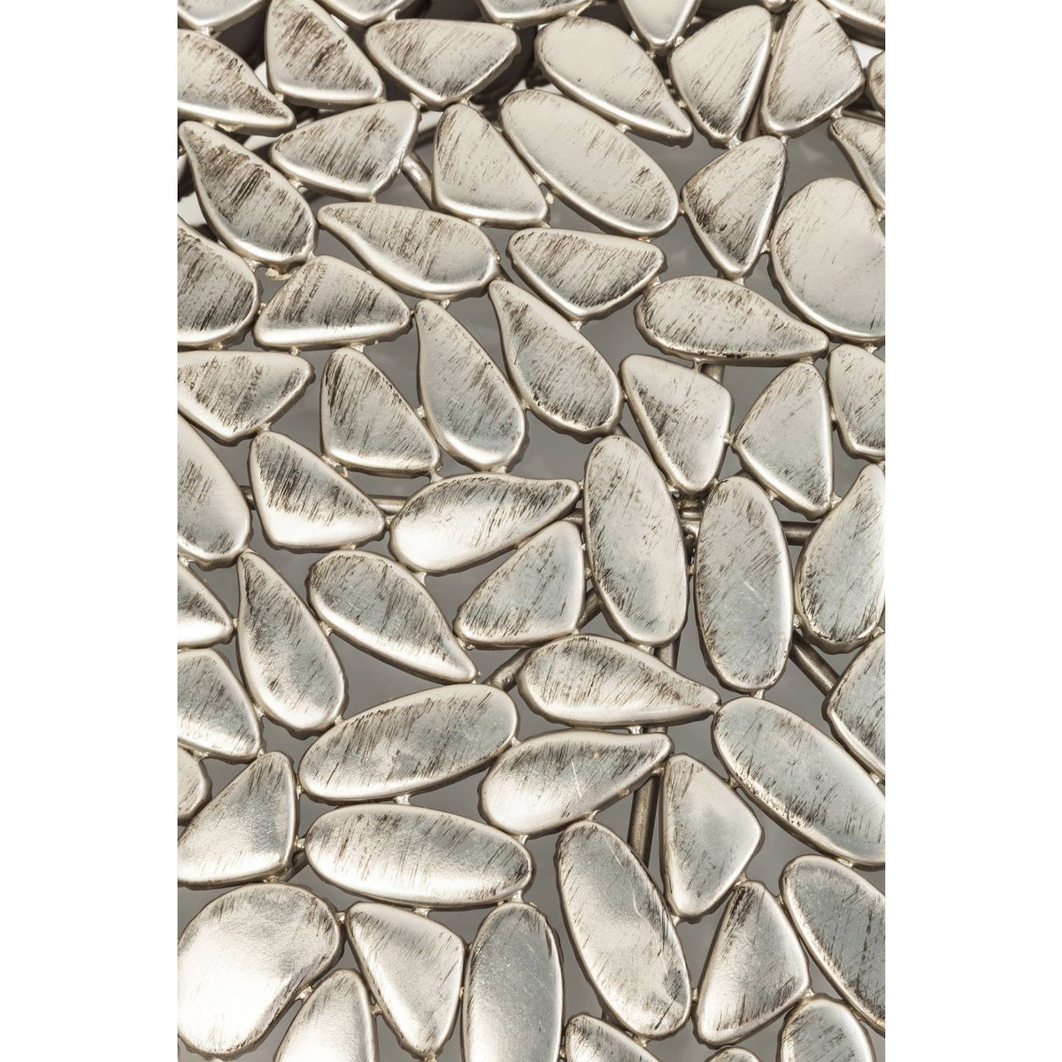 Lot de 2 tables basses imitation galets, PEBBLES argent, KARE DESIGN