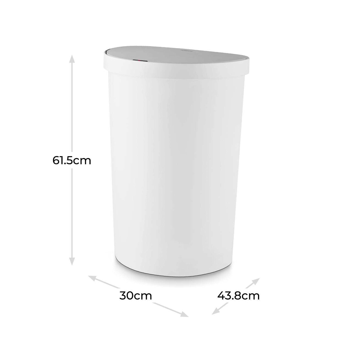 50L Curved Sensor Bin white, TOWER