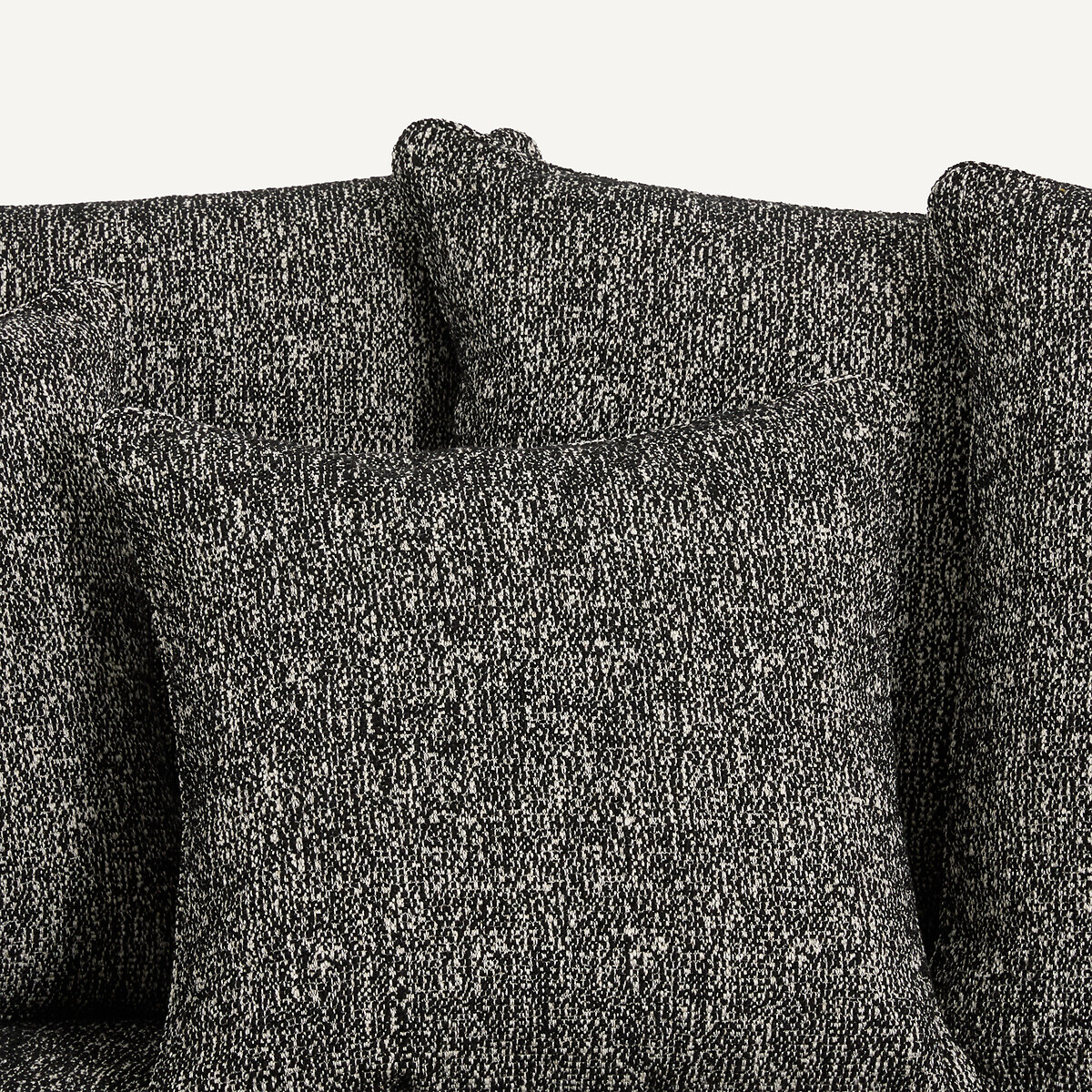 Kompaktes 3-Sitzer-Sofa, Bouclé, LAZARE schwarz, AM.PM