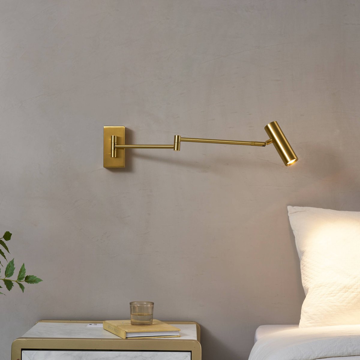 Applique liseuse LED intégrée laiton - RIMIO laiton, KOSILUM