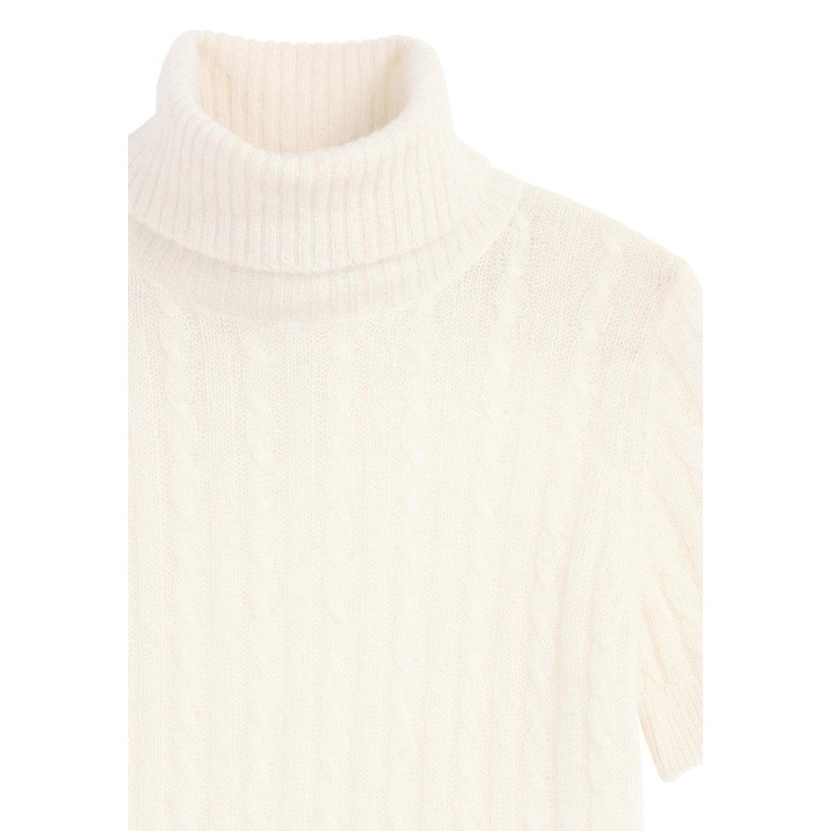 Pull col roulé en alpaga blanc écru, RODIER
