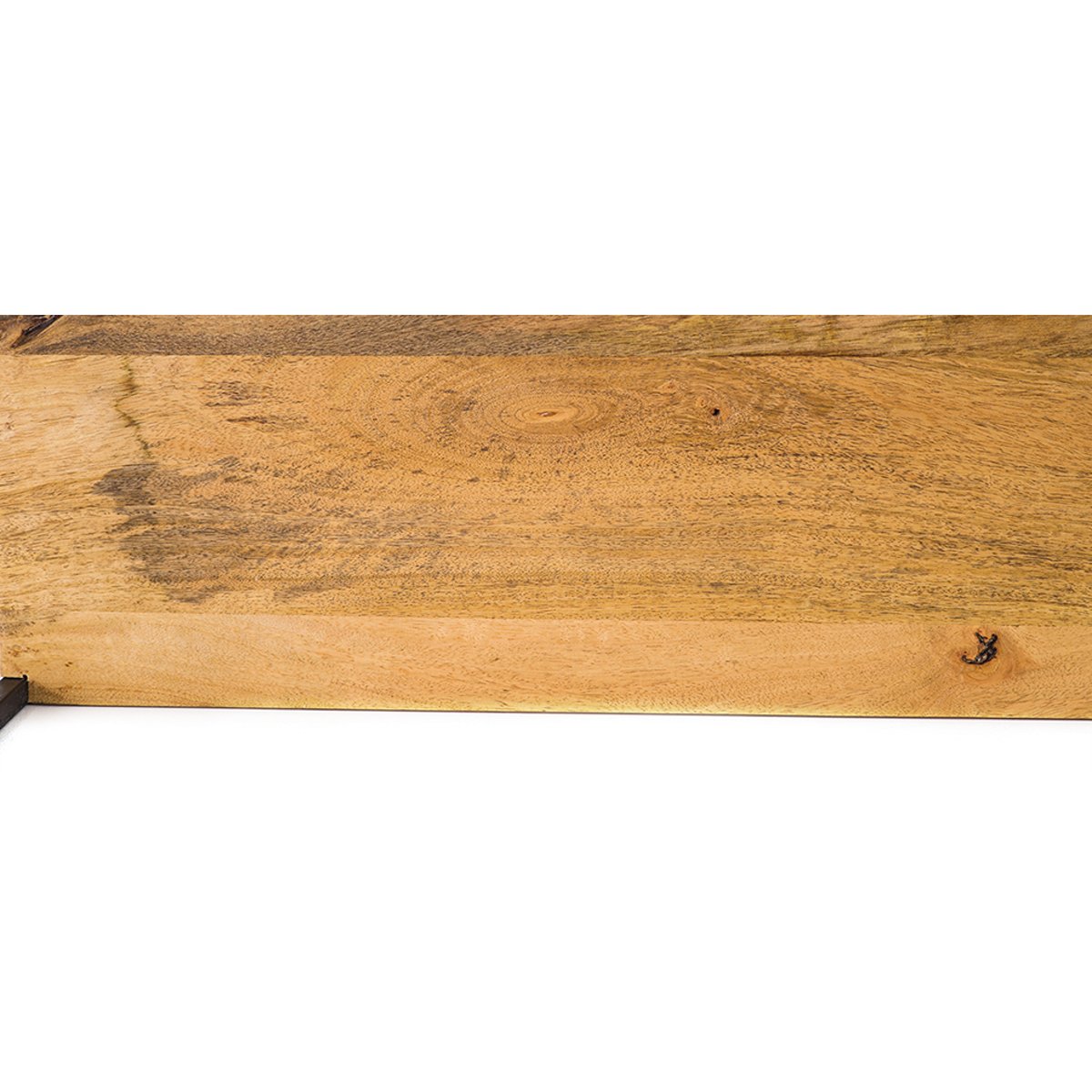 Étagère murale industrielle en bois manguier massif L28 cm YPSTER bois clair / noir, MILIBOO