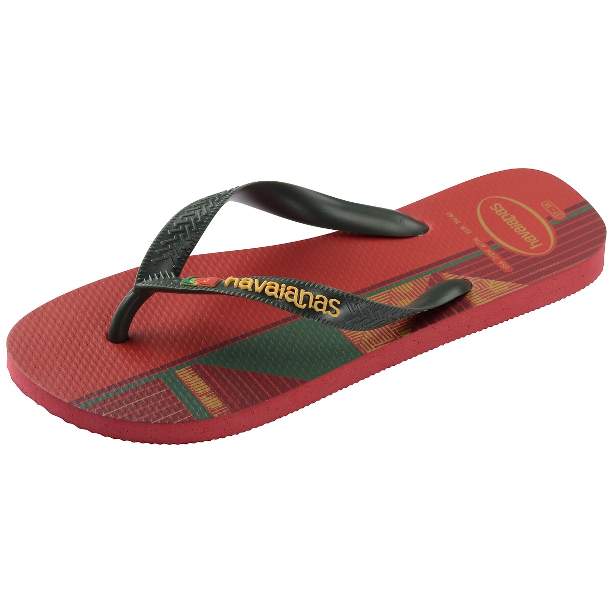 Chinelos Hav. Nações Portugal vermelho/verde, HAVAIANAS