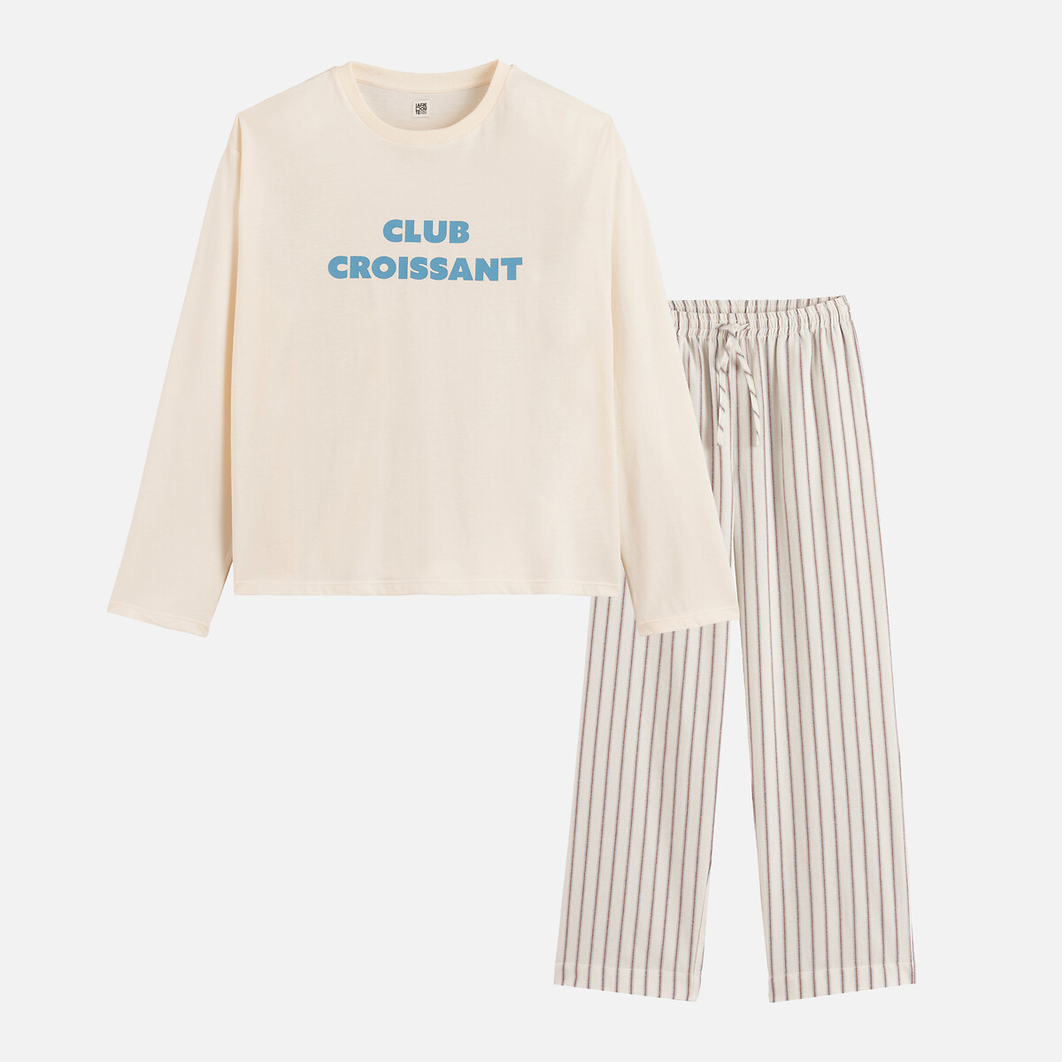 Pijama em algodão estampado, LA REDOUTE COLLECTIONS
