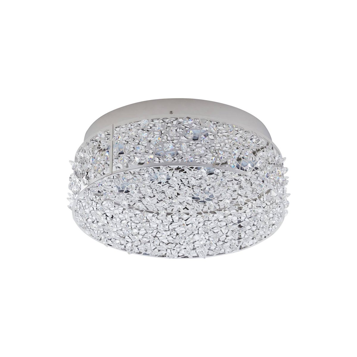 Plafonnier moderneLED, Felias chromé, transparent, LUCANDE