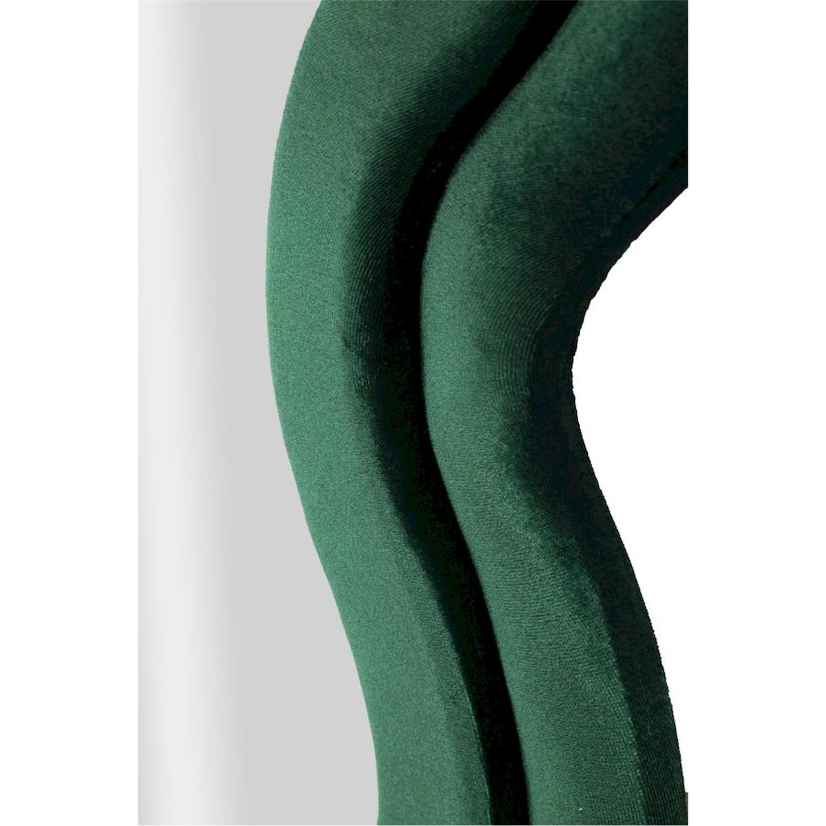 Miroir mural ondulé cadre en velours GLAM vert, RECOLLECTION