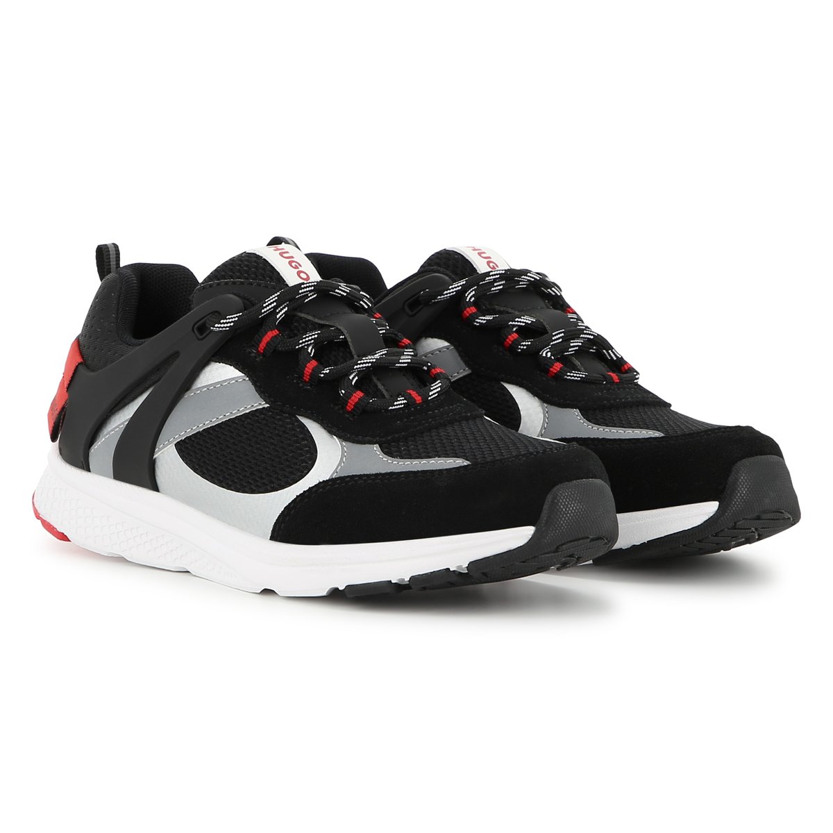 Baskets basse à lacets black, HUGO KIDSWEAR