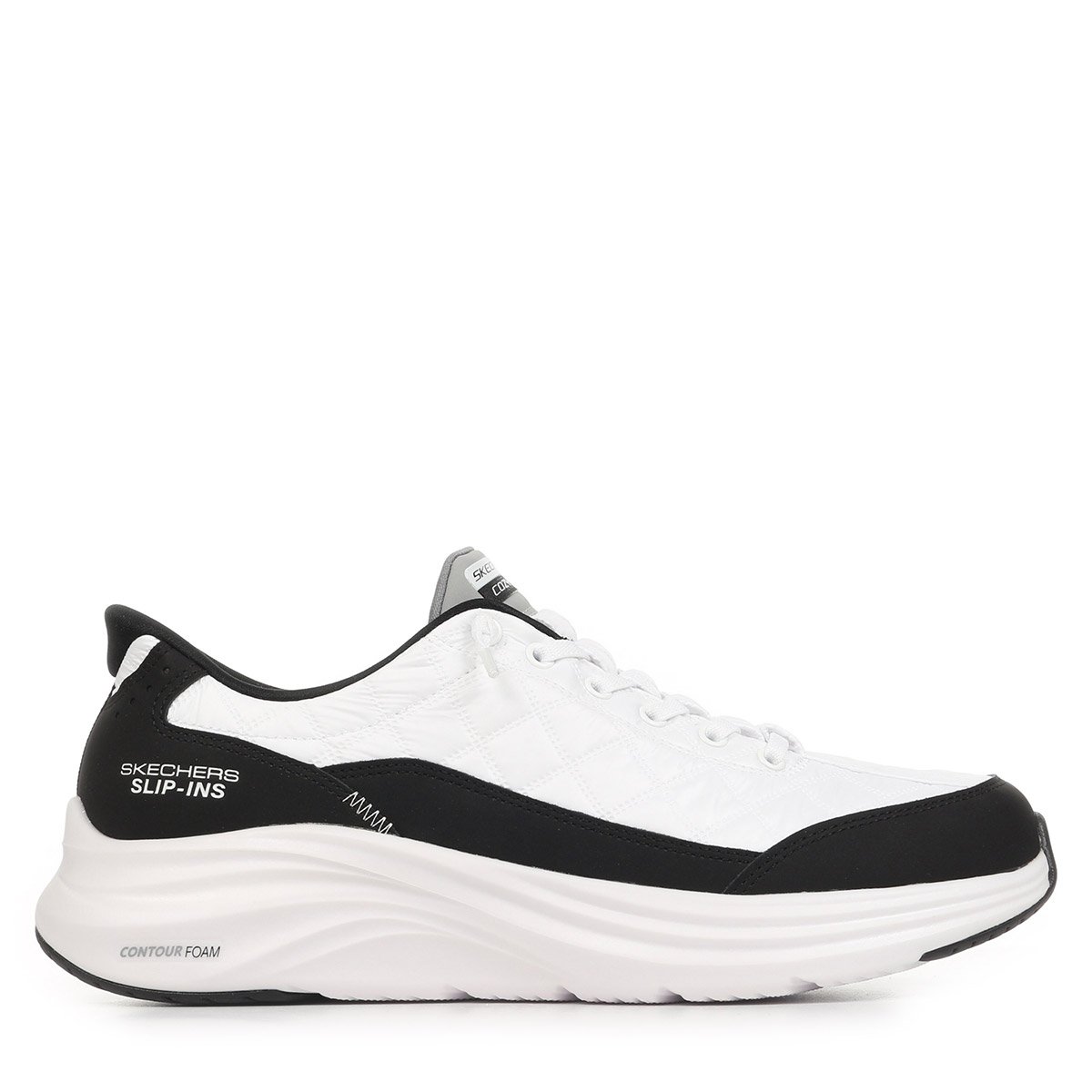 Baskets CONTOUR FOAM COZY FIT white black, SKECHERS