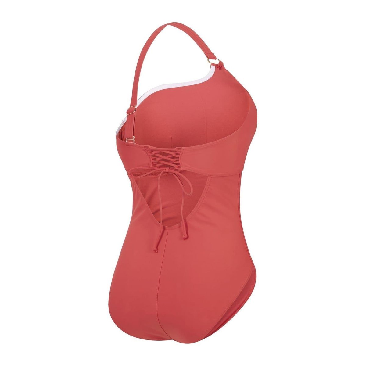 Maillot de bain 1 pièce motif/style asymétrique marron, SPEEDO
