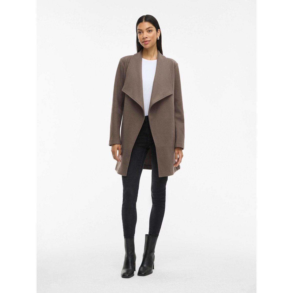 Manteau col italien à nouer falcon, VILA