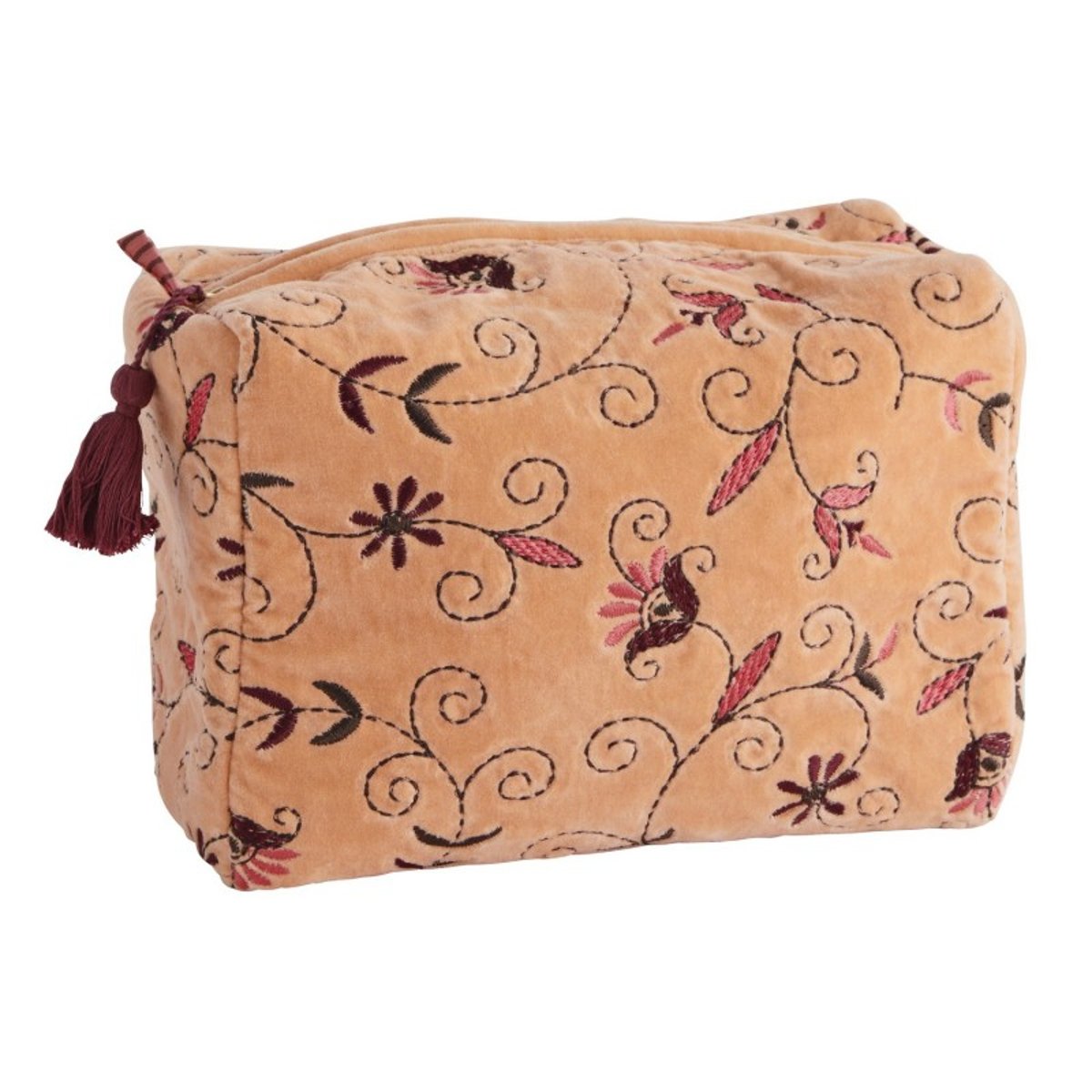 Trousse de toilette velours floral multicolour, MADAM STOLTZ