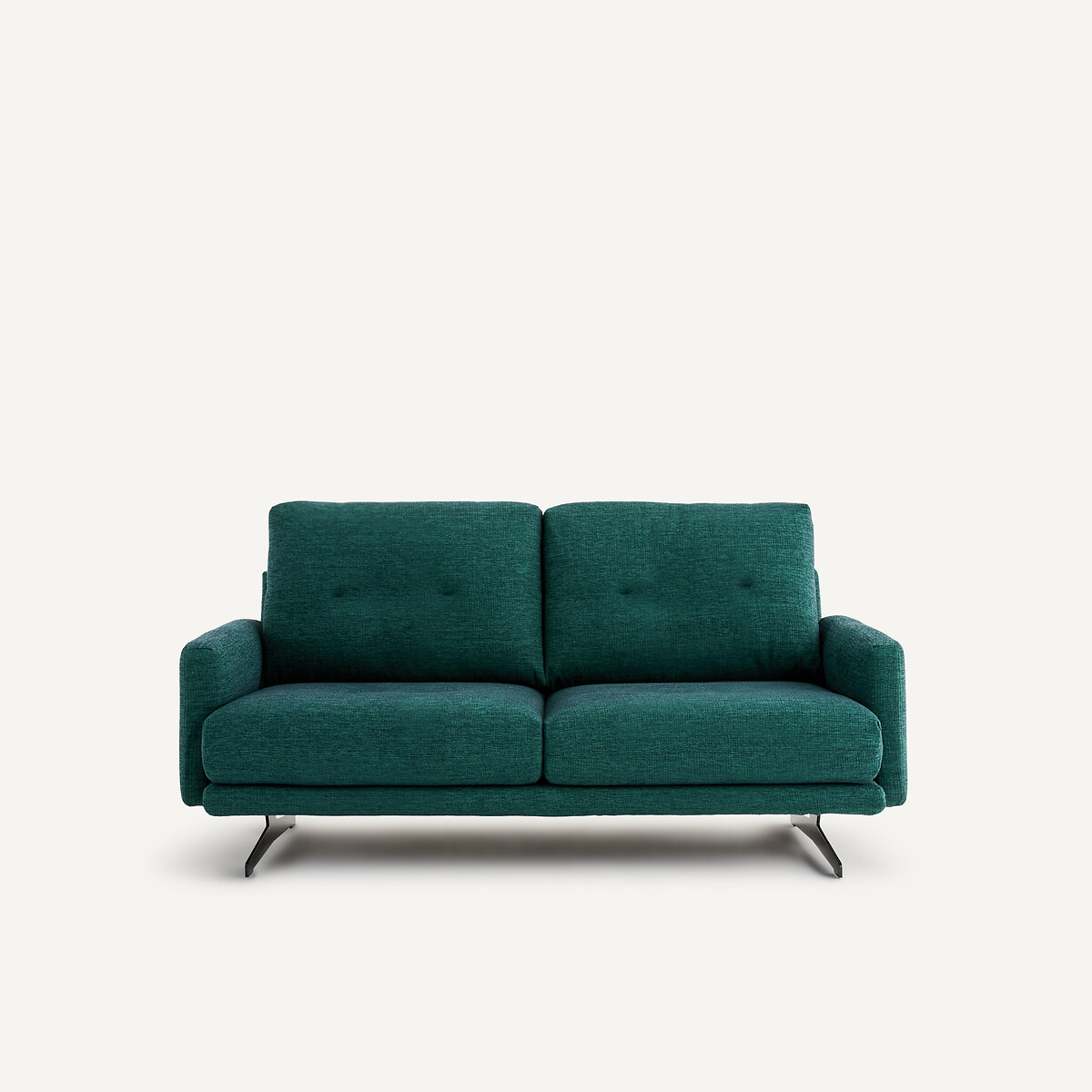 2-Sitzer-Sofa aus meliertem Stoff, DELICATO dunkelgrün, AM.PM