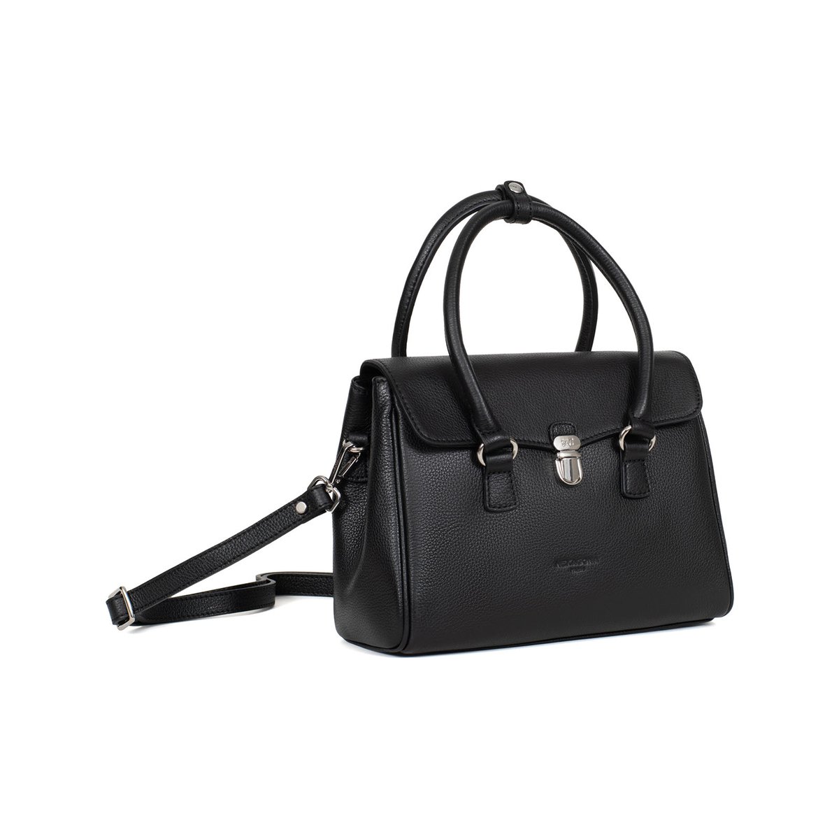 Sac porté main 2 poignées  AURORE noir, HEXAGONA