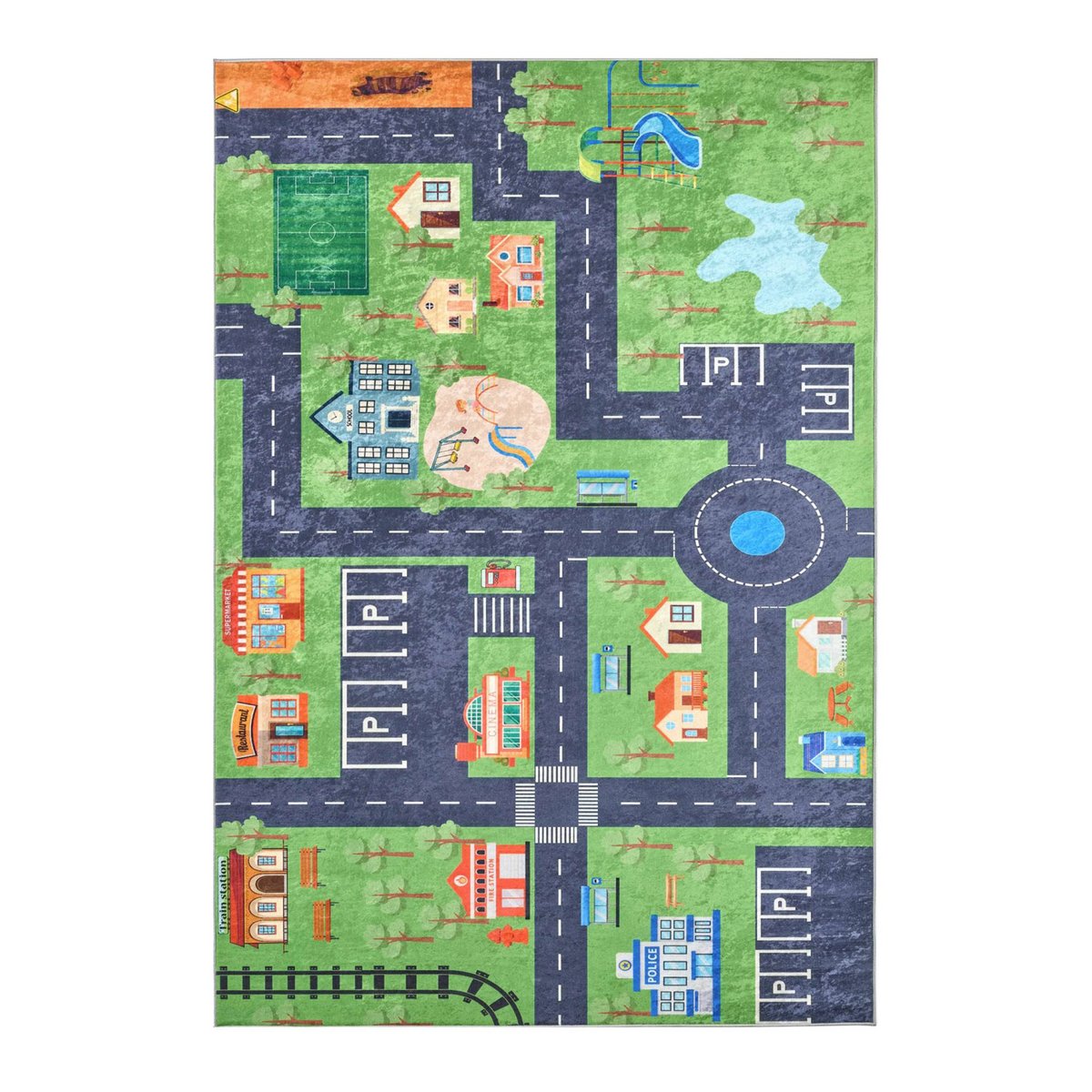 Tapis intérieur rectangulaire VINY vert, SWEEEK