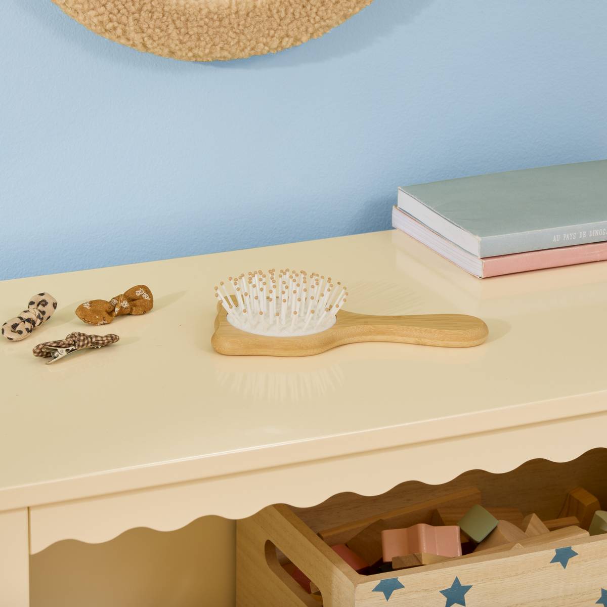 Brosse à Cheveux Panda en Bambou NIAMI beige, ATMOSPHERA FOR KIDS