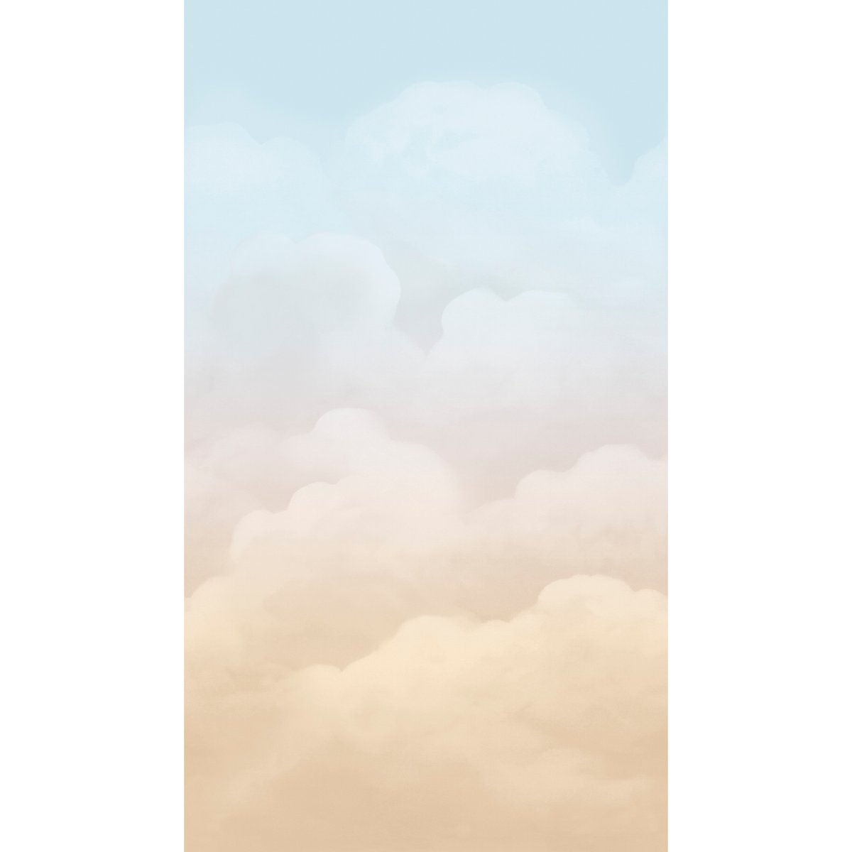 Fresque panoramique Dans les nuages doux pastel, SUBLIME