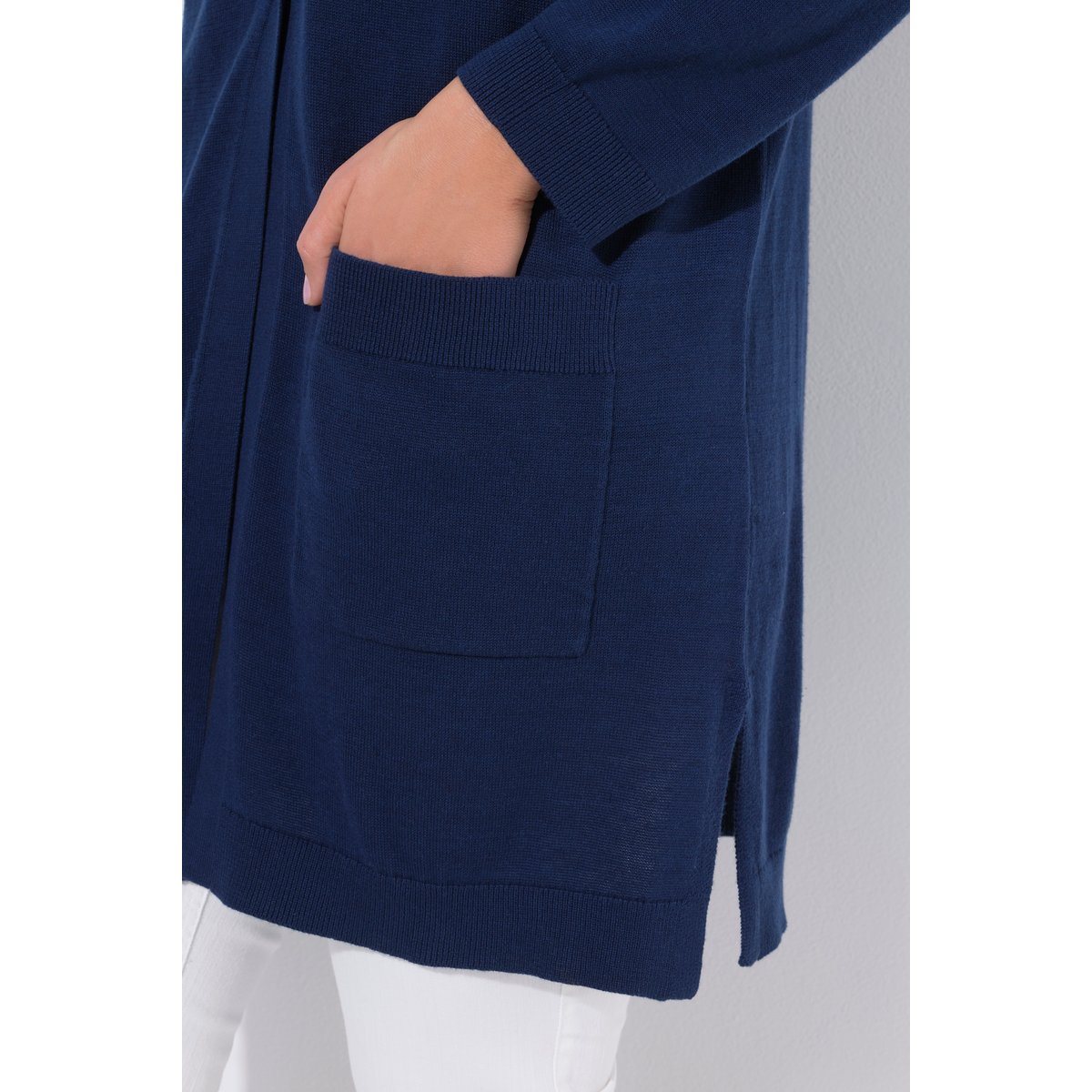 Cardigan fermeture 1 bouton bleu encre, ULLA POPKEN