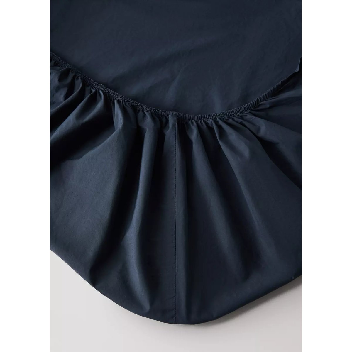 Drap-housse 100 % coton popeline Lit 90 cm bleu marine, MANGO HOME