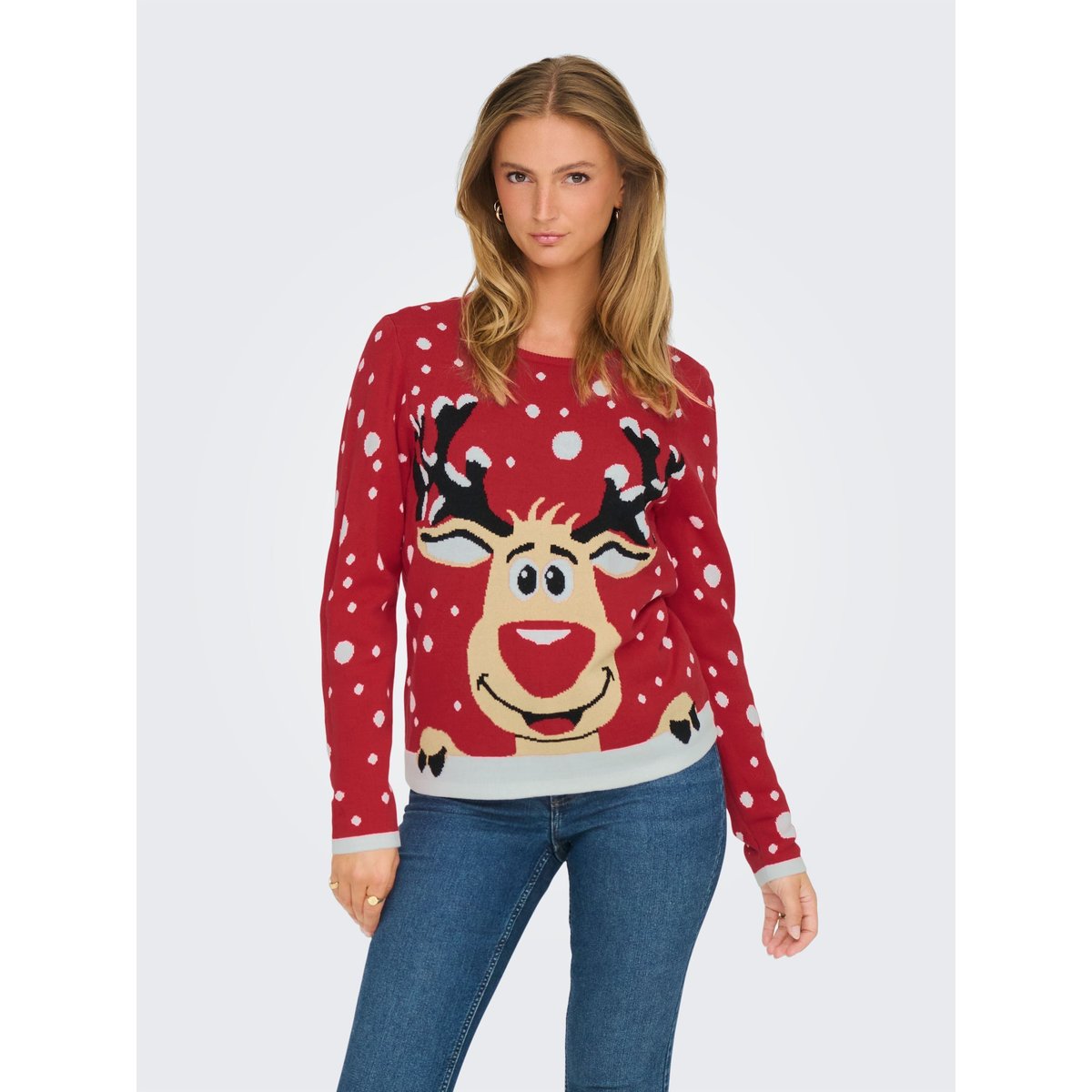 Pull de Noël, motif renne true red, JDY