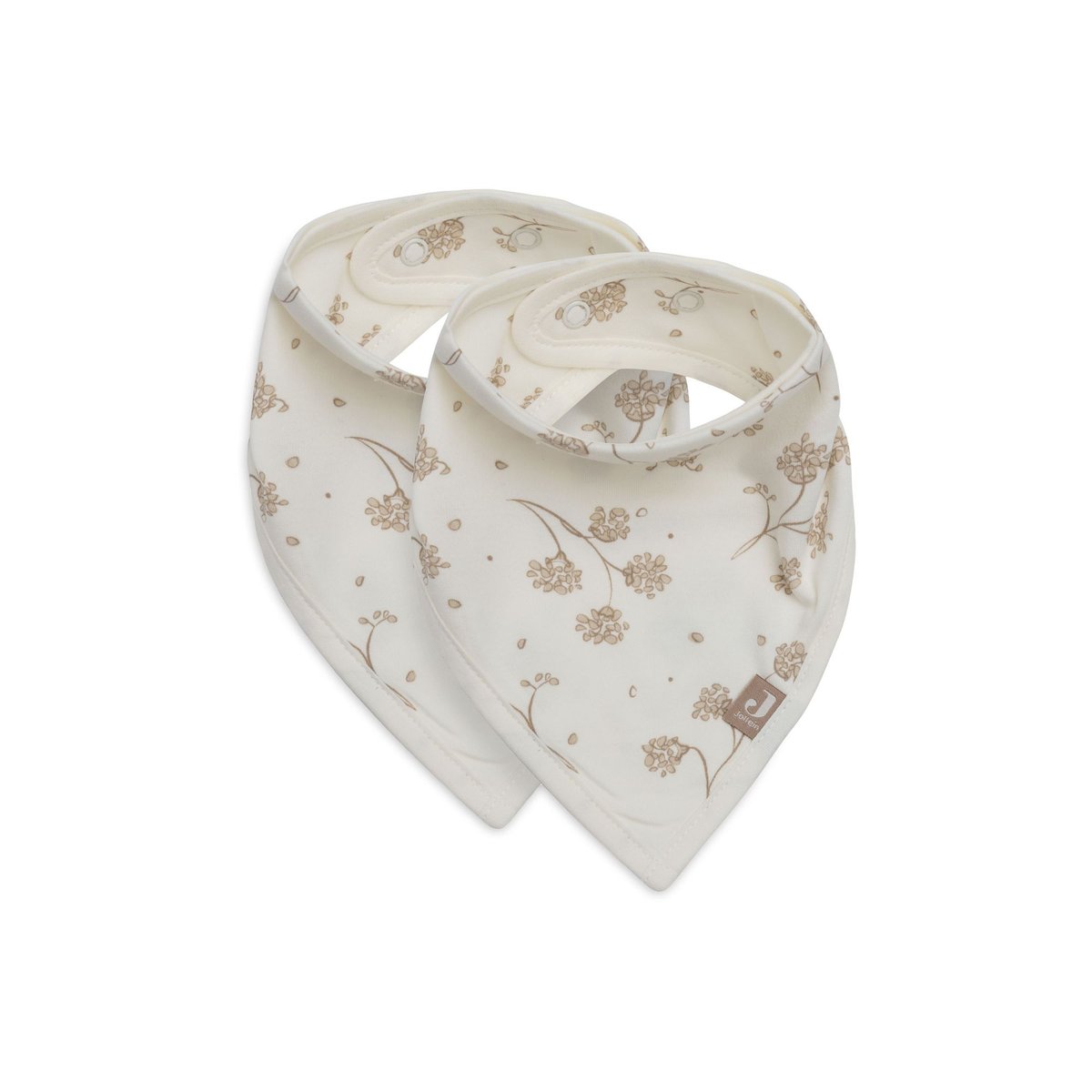 Lot de 2 bavoirs bandana Leafy Dreams couleur unique, JOLLEIN