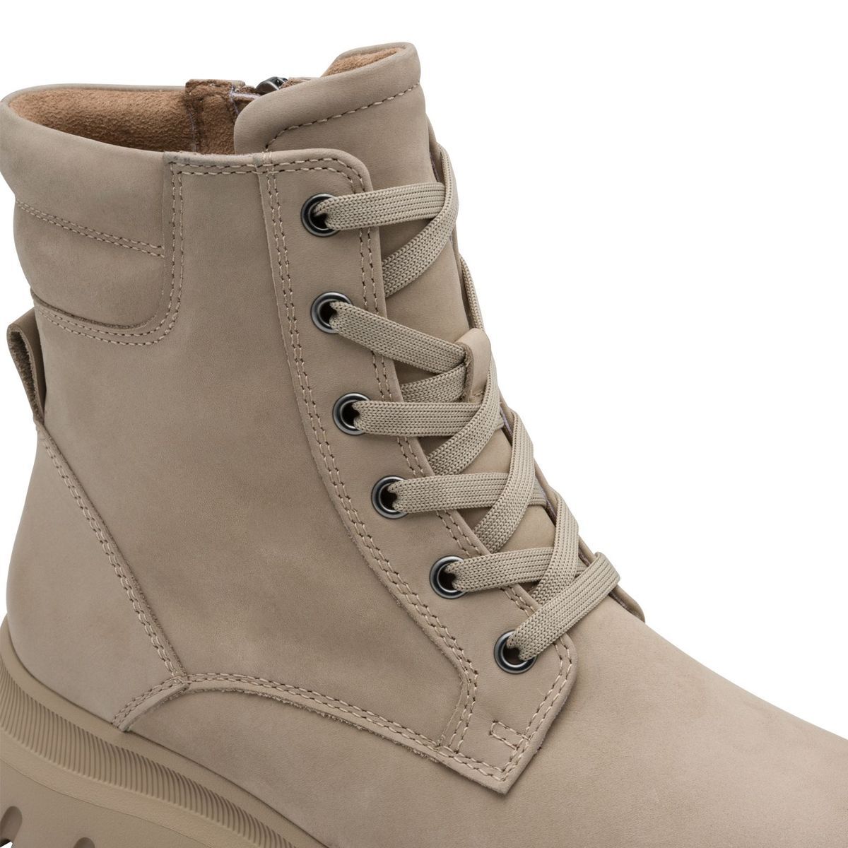 Bottine en cuir marron taupe, MARCO TOZZI