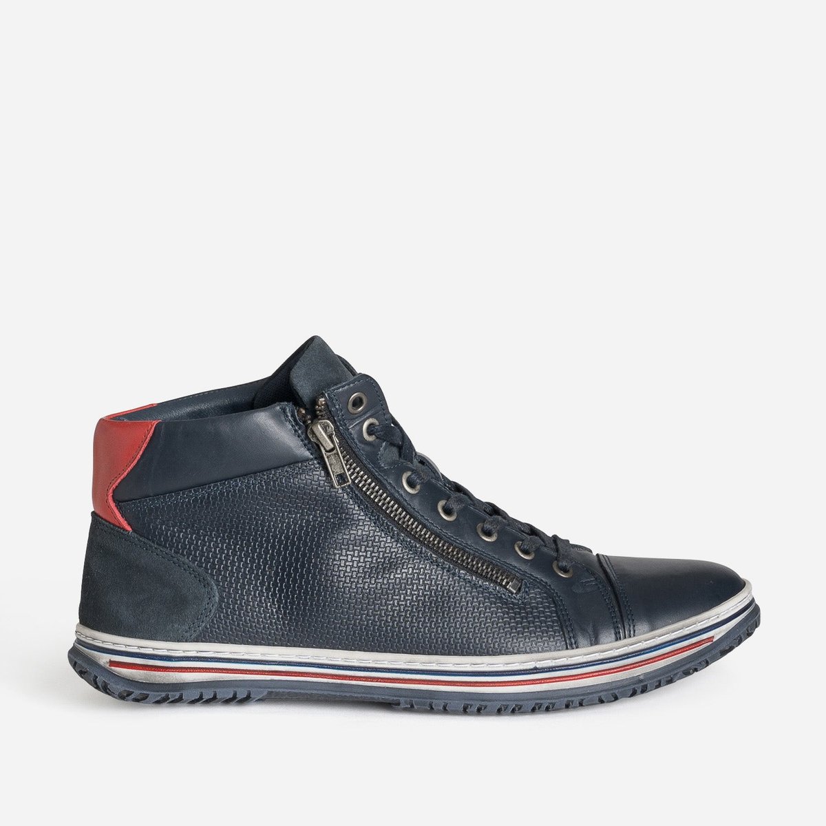 Basket en cuir DJONI marine, ERAM