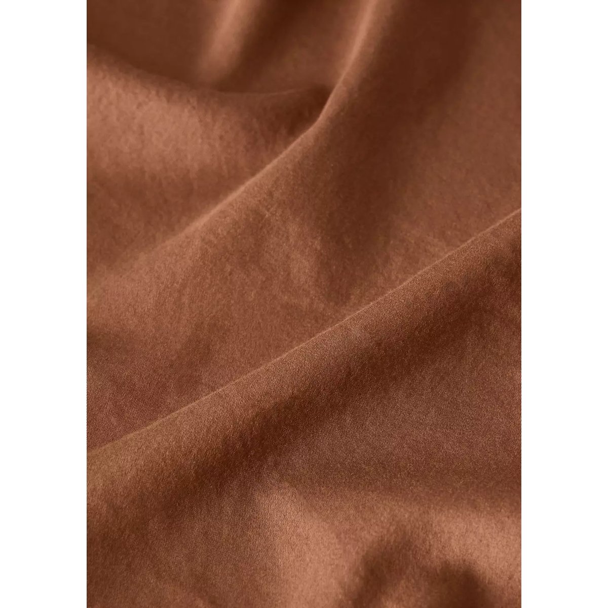 Drap-housse 100 % coton satin Lit 135/140 cm caramel, MANGO HOME
