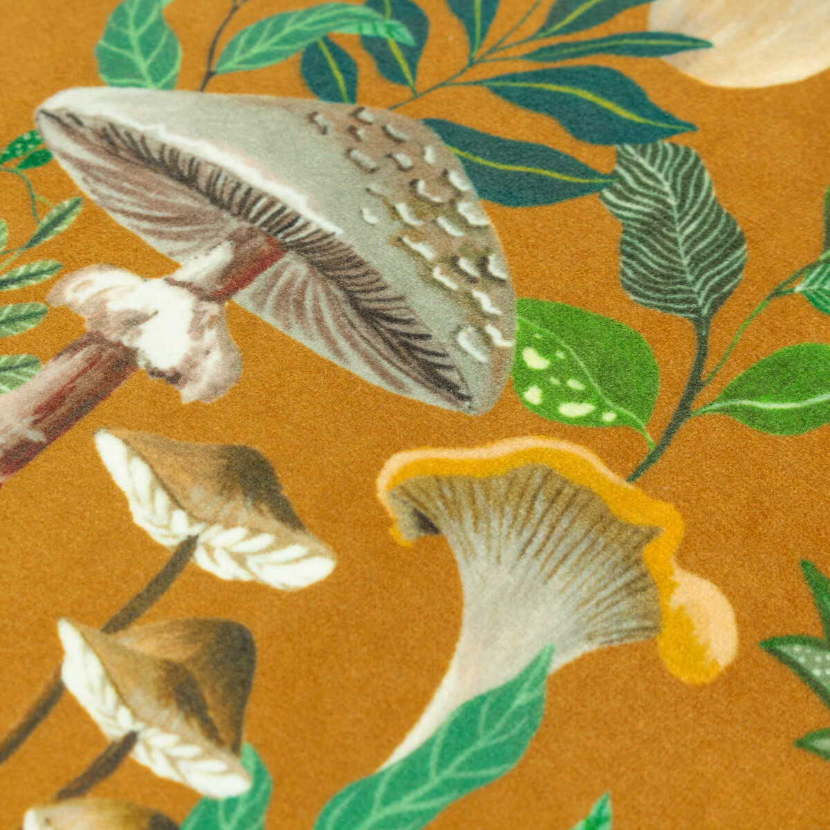 Wild Garden Mushroom Repeat Cushion multi-coloured, WYLDER