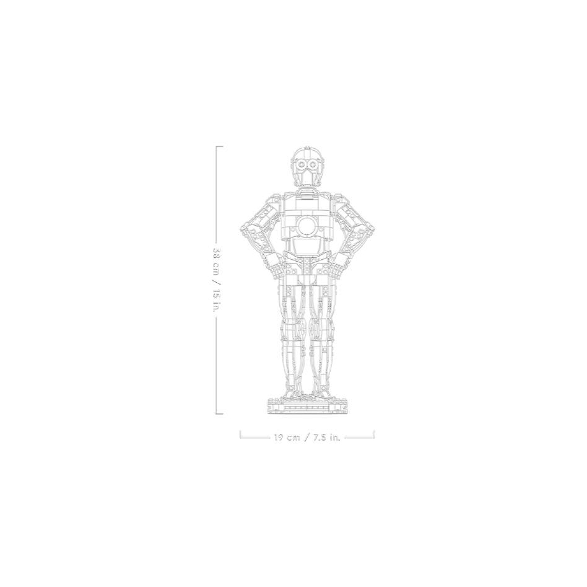 LEGO Star Wars - Figurine C-3PO à Construire - 75398 avec Support et Minifigurine multicolore, LEGO