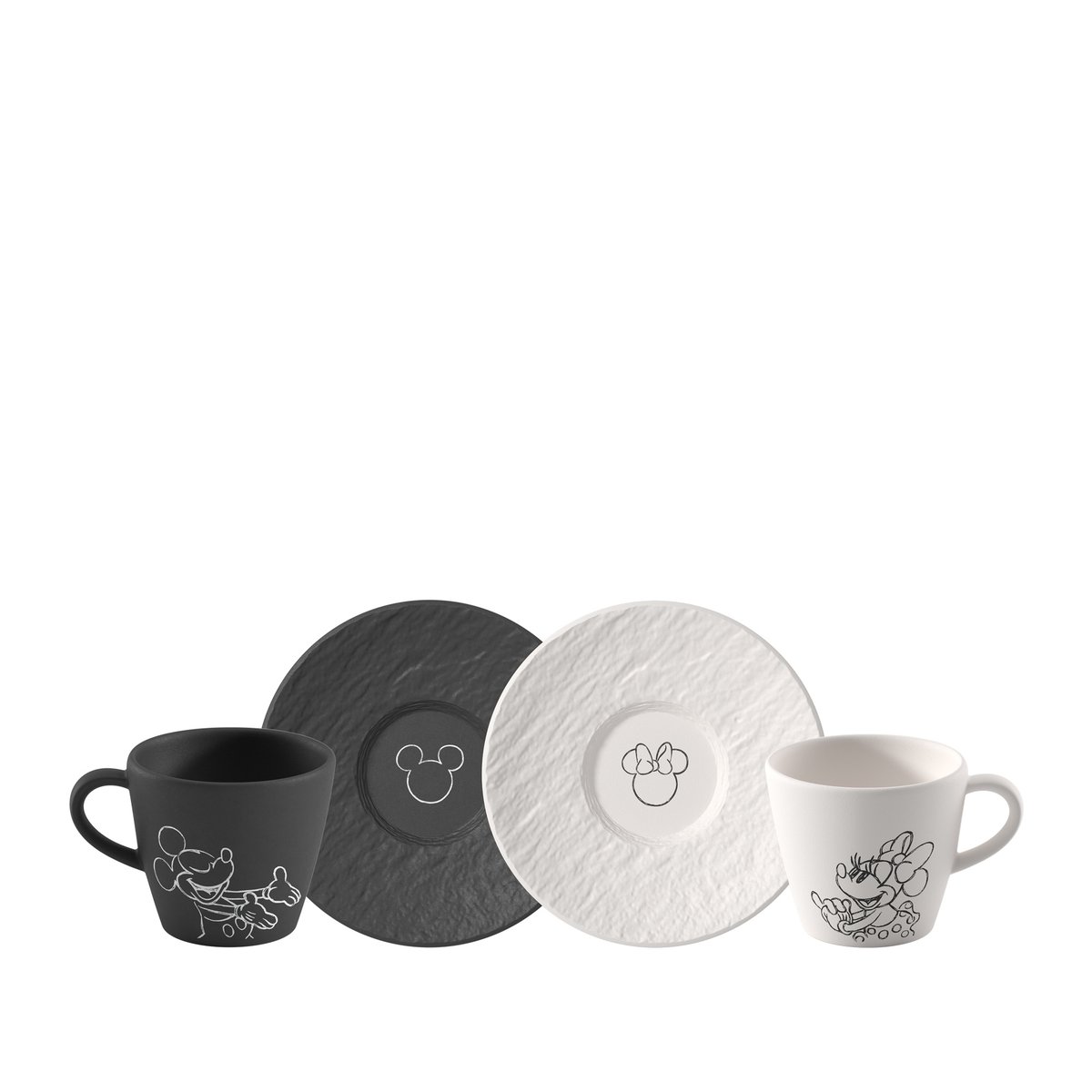 Tasse À Expresso Avec Sous-Tasse, 4 Pcs MANUFACTURE - MICKEY MOUSE couleur unique, VILLEROY & BOCH
