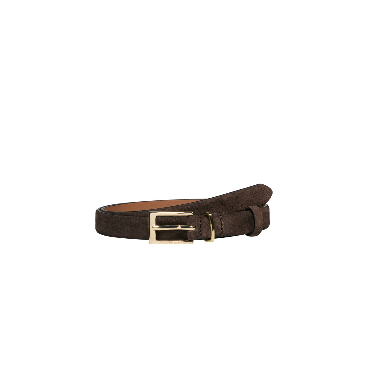Ceinture modèle Gusa en cuir velours gris, MARC O'POLO