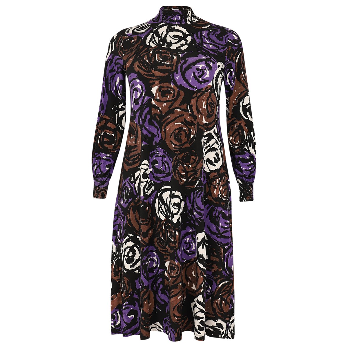Robe imprimé / imprimée floral noir, YOEK