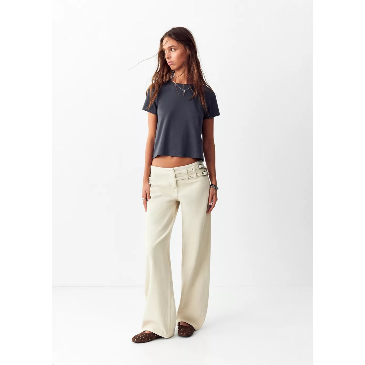 T-shirt manches courtes gris anthracite, MANGO TEEN
