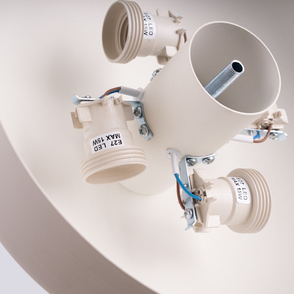 Plafonnier Acier Beige E27 4 Omiq beige, EDEN