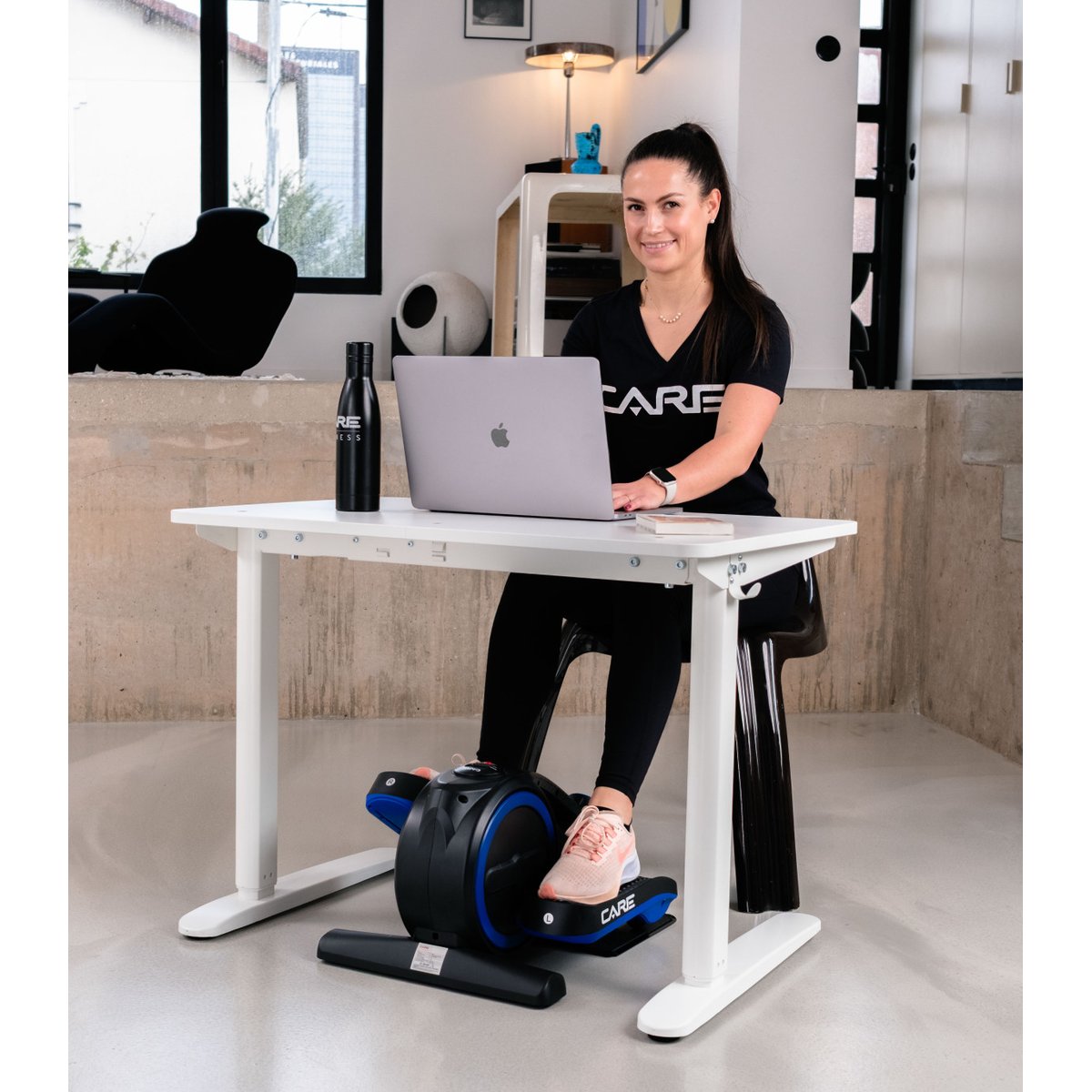 Mini elliptique ELLIPTER - CARE - Manuel et magnétique bleu, CARE FITNESS