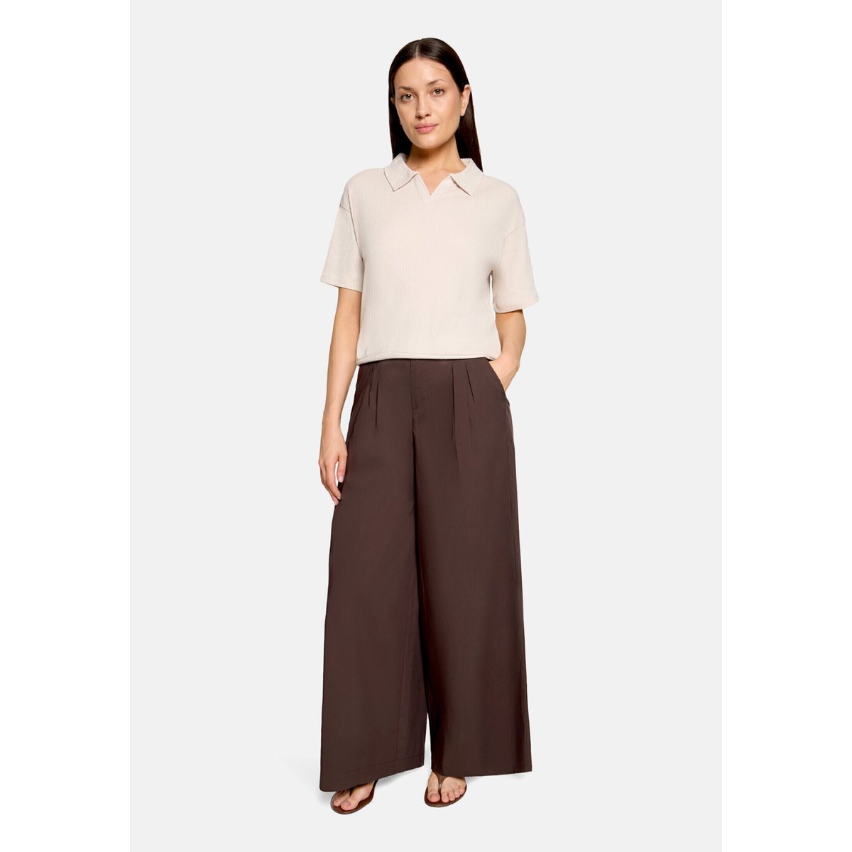 Polo manches courtes silky beige, CARTOON
